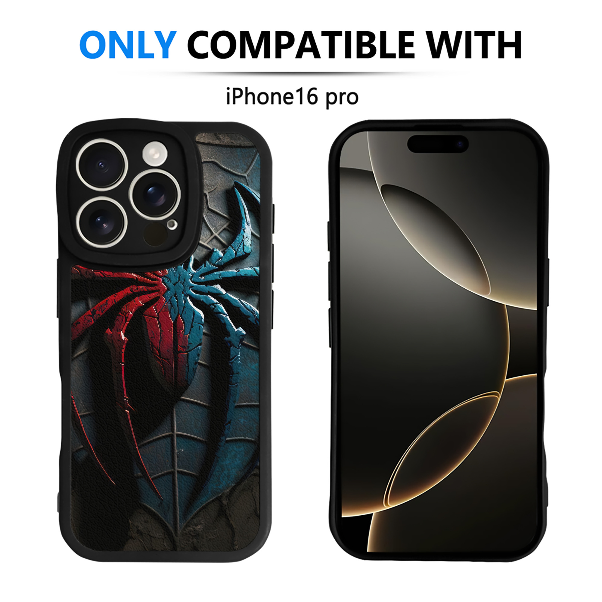 Spider Man スパイダーマン 【iPhone 16シリーズ対応】シリコンスマホケース（レザー調） 材質：シリコン
